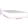 vidaXL Matelas de lit &agrave; ressorts ensach&eacute;s fermet&eacute; moyenne Noir 90x190x20 cm Tissu