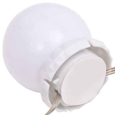 vidaXL Lampe de miroir avec 8 ampoules LED Blanc chaud et blanc froid