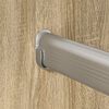 vidaXL Tige de placard 2 pcs Argent&eacute; 764 x 15 x 29 mm