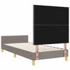 vidaXL Cadre de lit avec t&ecirc;te de lit Taupe 100 x 200 cm tissu