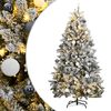 vidaXL Sapin de No&euml;l artificiel articul&eacute; 300 LED et boules 180 cm