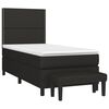 vidaXL Sommier &agrave; lattes de lit avec matelas Noir 100x200 cm Tissu