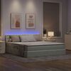 vidaXL Lit avec rangement et LED Gris clair 160 x 200 cm Velours