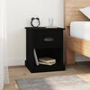 vidaXL Tables de chevet 2 pcs noir 39x39x47,5 cm bois d'ing&eacute;nierie