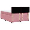 vidaXL Sommier &agrave; lattes de lit avec matelas Rose 160x200 cm Velours