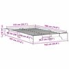 vidaXL Cadre de lit Naturel 135 x 190 cm Pin massif