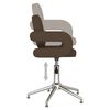 vidaXL Chaise pivotante de salle &agrave; manger Marron Similicuir