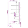 vidaXL Buffet haut Ch&ecirc;ne marron 69,5x34x180 cm Bois d'ing&eacute;nierie