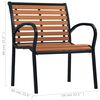 vidaXL Chaises de jardin lot de 2 Acier et WPC Noir et marron
