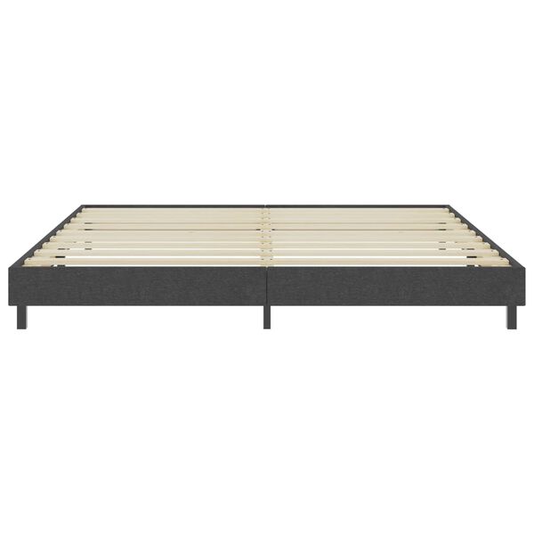 vidaXL Sommier &agrave; lattes de lit sans matelas gris tissu 200x200 cm