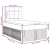 vidaXL Sommier &agrave; lattes de lit avec matelas cr&egrave;me 120x190 cm tissu