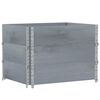 vidaXL Colliers de palette 3 pcs gris 80x60 cm bois de pin solide