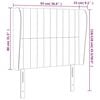 vidaXL T&ecirc;te de lit avec oreilles Cr&egrave;me 93x23x118/128 cm Tissu