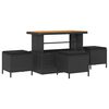 vidaXL Ensemble de canap&eacute; de jardin 10 pcs Noir Poly rotin