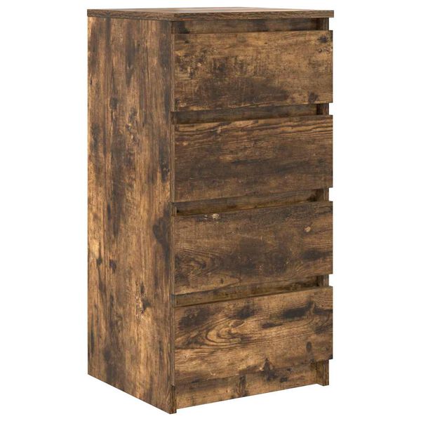 vidaXL Buffet ch&ecirc;ne fum&eacute; 37,5x35x76 cm bois d'ing&eacute;nierie