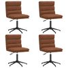 vidaXL Chaises &agrave; manger lot de 4 marron similicuir