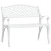 vidaXL Banc de jardin 102 cm aluminium coul&eacute; blanc