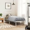 vidaXL T&ecirc;te de lit de remplacement m&eacute;tal blanc 75 cm