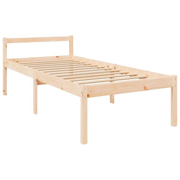 vidaXL Lit pour personne &acirc;g&eacute;e 90x200 cm bois massif de pin