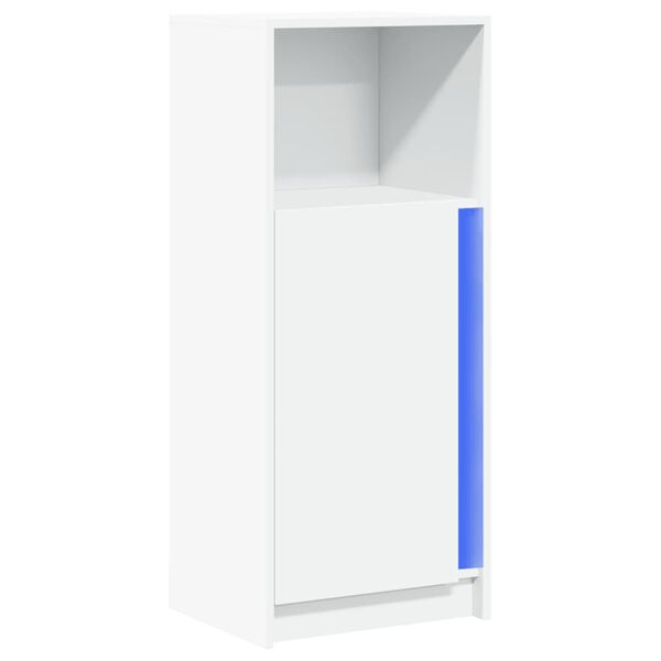 vidaXL Buffet avec LED blanc 42,5x34x100 cm bois d'ing&eacute;nierie