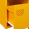 vidaXL Table de chevet jaune moutarde 35x39x43,5 cm acier