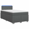 vidaXL Lit de box spring avec matelas et LED Gris fonc&eacute; 120 x 190 cm