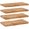 vidaXL &Eacute;tag&egrave;res flottantes 4 pcs 60x40x4 cm acacia massif &agrave; l'huile