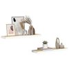 vidaXL &Eacute;tag&egrave;res flottantes 2 pcs ch&ecirc;ne et blanc 80x23,5x3,8 cm MDF
