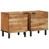 vidaXL Tables de chevet (2 pcs) 40 x 33 x 46 cm bois massif d'acacia