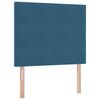 vidaXL Lit avec rangement et matelas Bleu 120 x 190 cm Velours