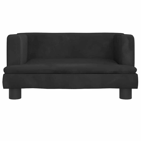 vidaXL Lit pour chien noir 60x40x30 cm velours