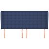 vidaXL T&ecirc;te de lit avec oreilles Bleu 203x23x118/128 cm Tissu