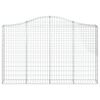 vidaXL Paniers &agrave; gabions arqu&eacute;s 2 pcs 200x30x120/140 cm Fer galvanis&eacute;