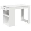 vidaXL Bureau avec tiroir et &eacute;tag&egrave;re blanc bois d'ing&eacute;nierie