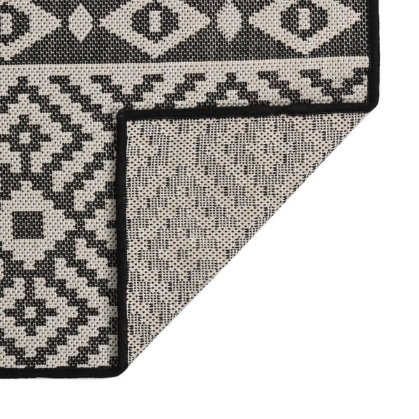 vidaXL Tapis &agrave; tissage plat d'ext&eacute;rieur 200x280 cm Rayures noires