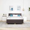 vidaXL Lit &agrave; ressorts avec matelas Marron fonc&eacute; 160 x 200 cm tissu