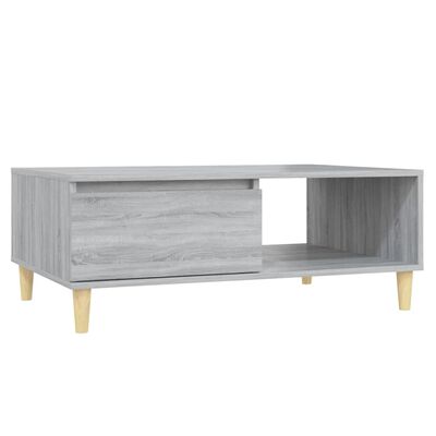 vidaXL Table basse Sonoma gris 90x60x35 cm Aggloméré