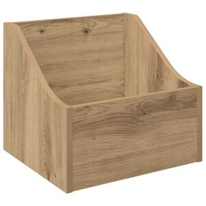 vidaXL Bo&icirc;te &agrave; disques LP Ch&ecirc;ne artisanal 37 x 33 x 32 cm