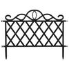 ProGarden Cl&ocirc;ture de jardin d&eacute;corative 5 pcs PP Noir 48x34 cm