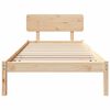 vidaXL Cadre de lit avec t&ecirc;te de lit Naturel 90 x 200 cm Pin massif