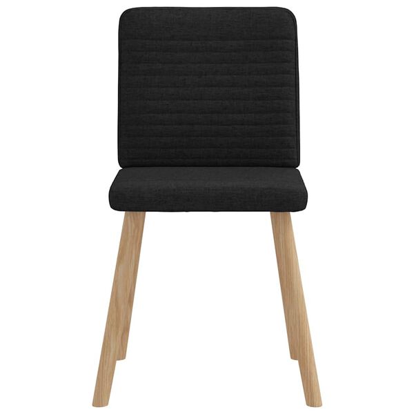 vidaXL Chaises &agrave; manger lot de 6 noir tissu