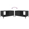 vidaXL Table basse Ch&ecirc;ne noir 90 x 49 x 46 cm Bois d'ing&eacute;nierie