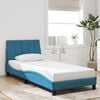 vidaXL Cadre de lit avec LED sans matelas Hanko bleu 80x200 cm velours