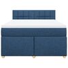 vidaXL Sommier &agrave; lattes de lit avec matelas Bleu 140x200 cm Tissu