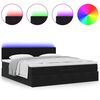 VidaXL Cadre de lit ottoman avec matelas noir 180x200 cm velours