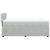 vidaXL Sommier &agrave; lattes de lit et matelas Gris clair 90x190 cm Velours