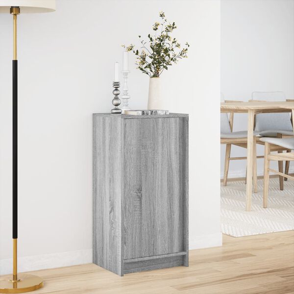 vidaXL Buffet avec LED sonoma gris 42,5x34x85 cm bois d'ing&eacute;nierie