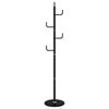 vidaXL Porte-manteau noir 183 cm fer enduit de poudre