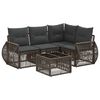 vidaXL Ensemble de canap&eacute; de jardin 5 pc Gris et Gris fonc&eacute; polyrotin