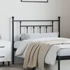 vidaXL T&ecirc;te de lit m&eacute;tal noir 107 cm